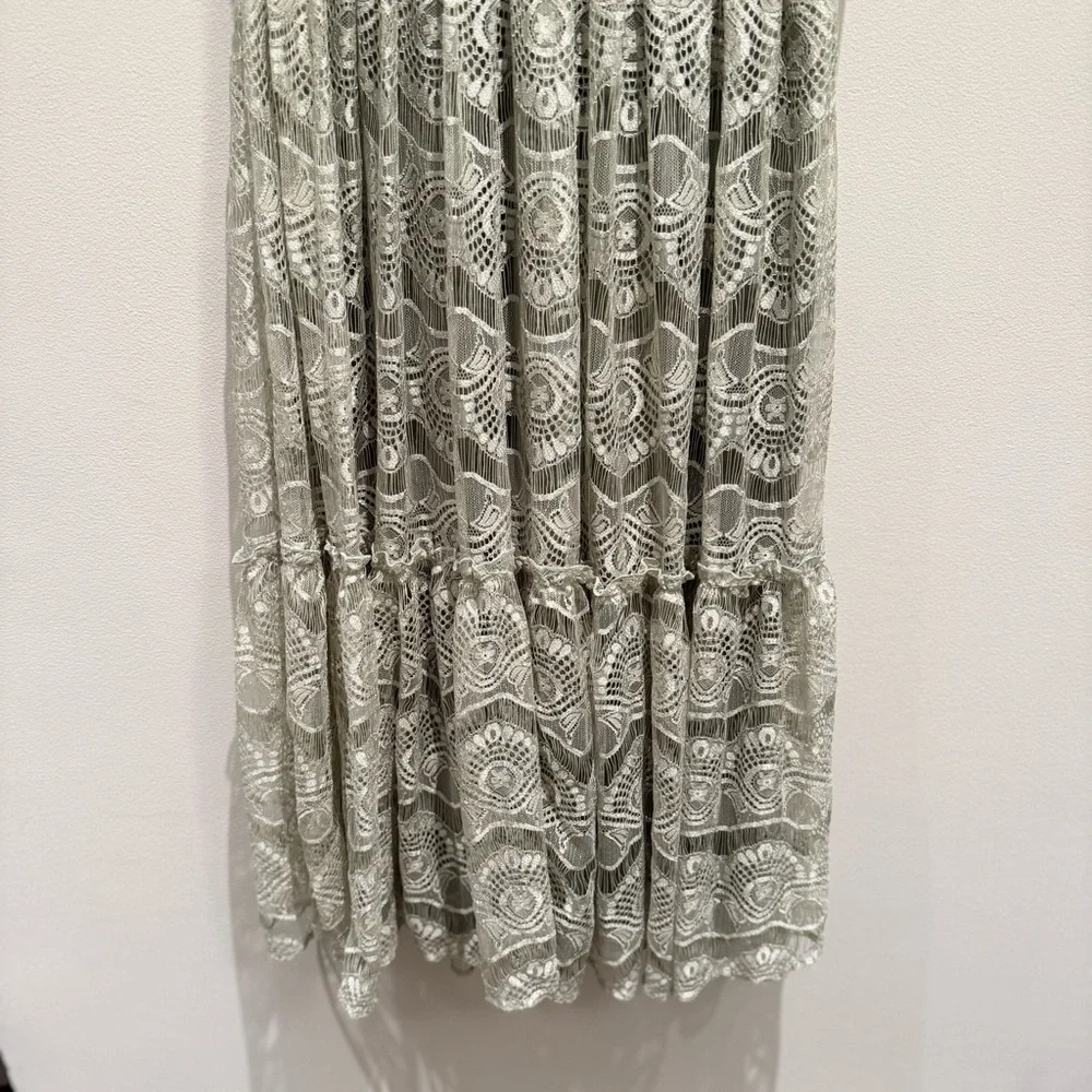 NWT- Mia Joy Size 8 Green Lace Kids Maxi Dress
